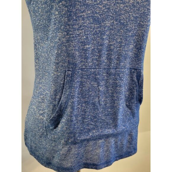 Danskin Now Womens Hooded Athletic Tank Top Sleeveless Size Small Heathered Blue - Picture 2 of 10